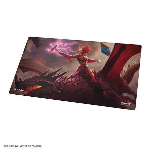Playmat: MTG Double-Sided- Reality Fracture- Kiora of Salt and Sand/ Kiora of Fire and Ashes