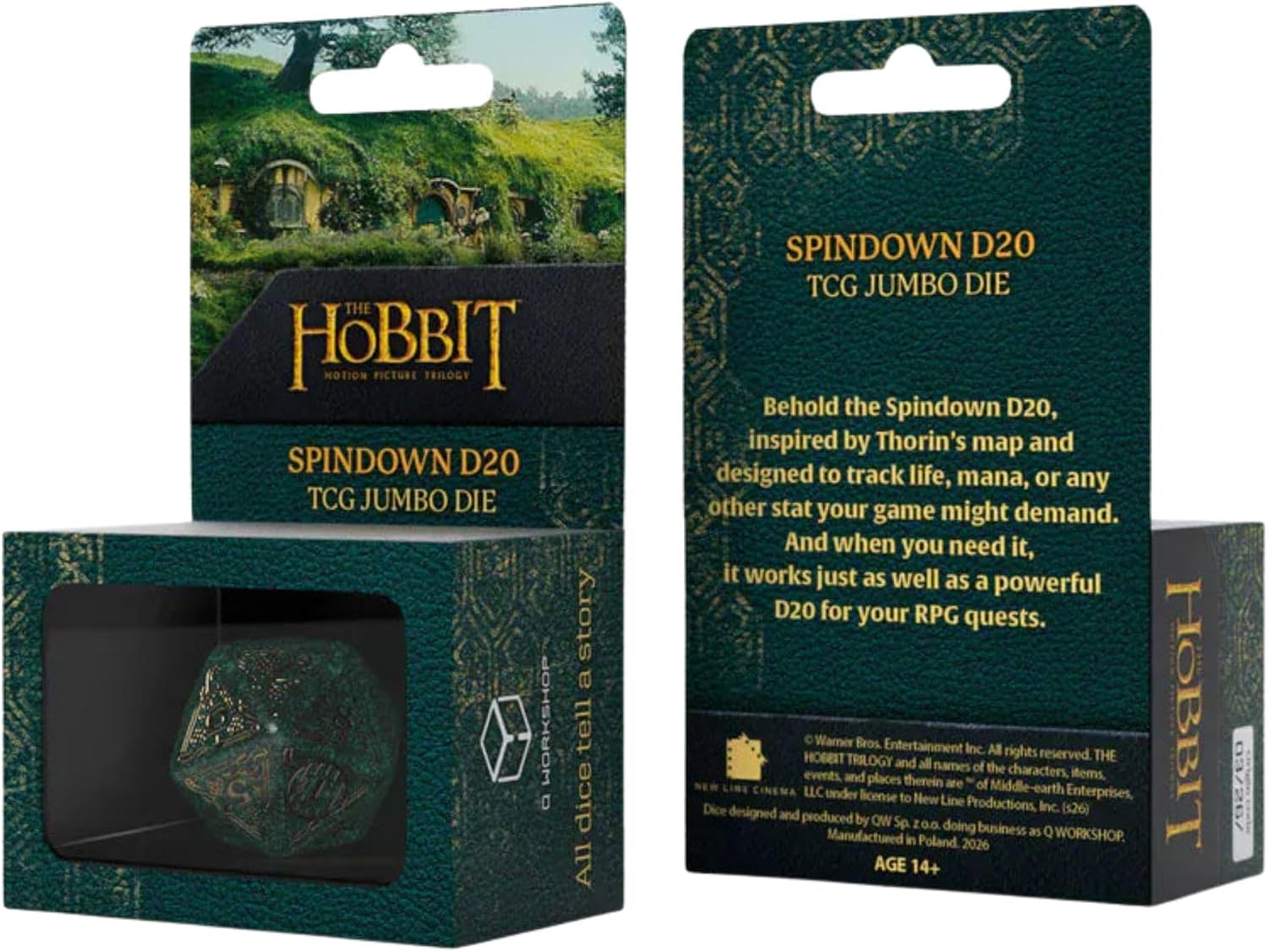 The Hobbit Jumbo Spindown D20 Verdant