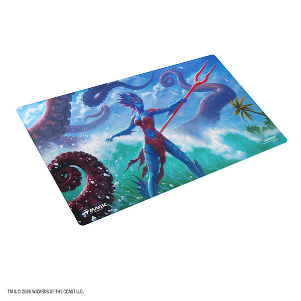 Playmat: MTG Double-Sided- Reality Fracture- Kiora of Salt and Sand/ Kiora of Fire and Ashes